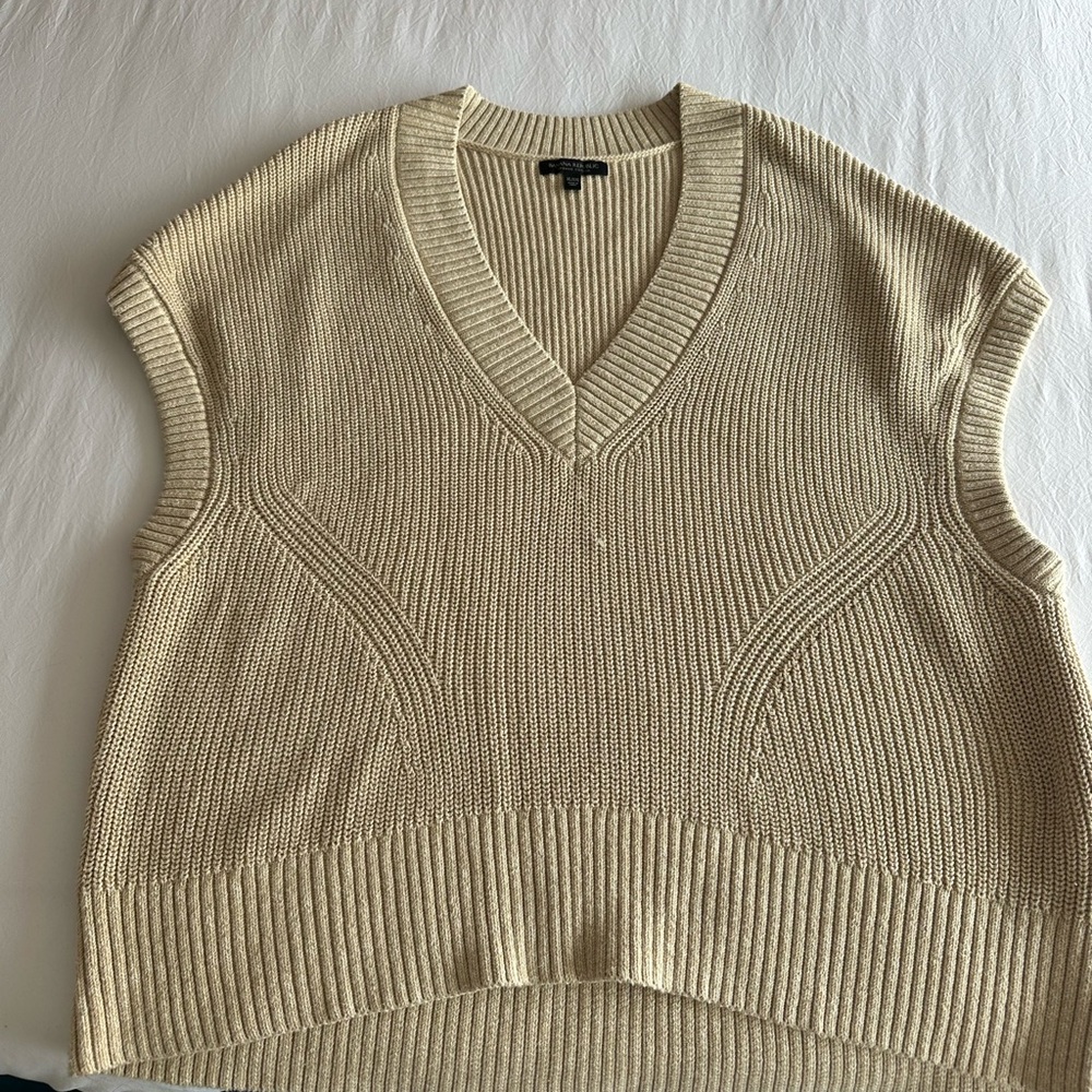 Women's Cream Sweater Vest